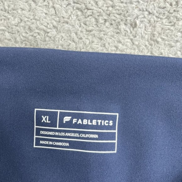 NWOT Fabletics Tight Women's XL Navy Blue High Waisted Leggings With Side Pocket - Picture 6 of 10